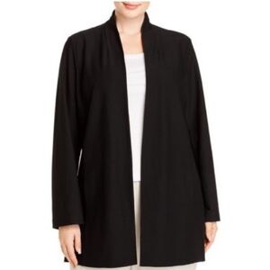Eileen Fisher Black Open Front Cardigan Size Large